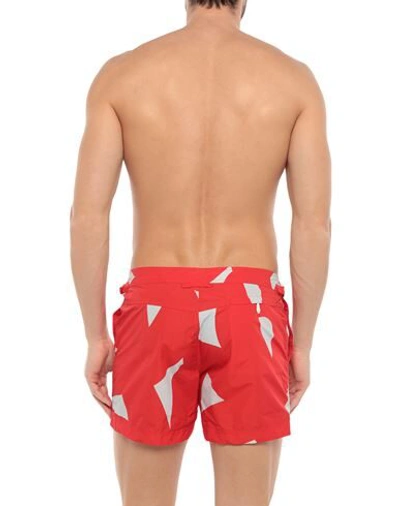 Shop Tom Ford Swim Trunks In Red