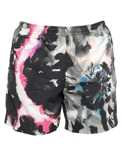 Shop Alexander Mcqueen Swim Trunks In Black