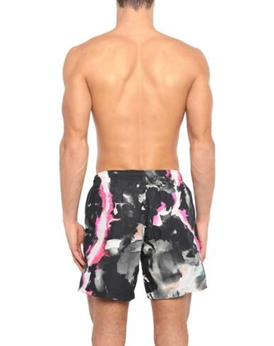 Shop Alexander Mcqueen Swim Trunks In Black