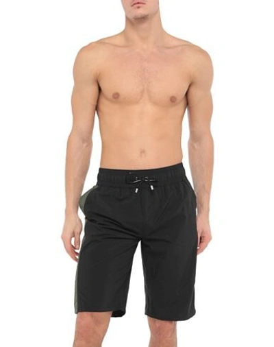 Shop Balmain Beach Shorts And Pants In Black
