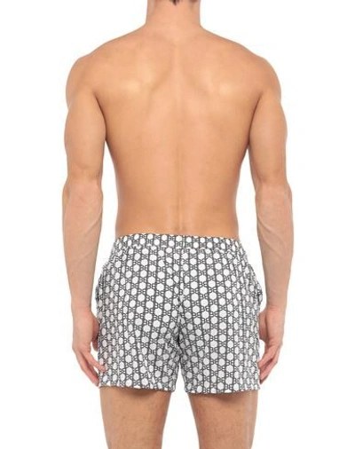 Shop Balmain Swim Trunks In White