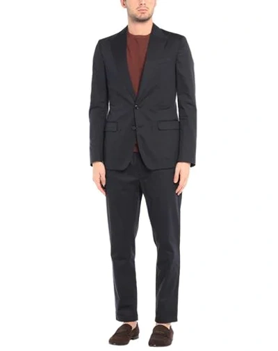 Shop Dolce & Gabbana Man Suit Midnight Blue Size 42 Cotton, Silk