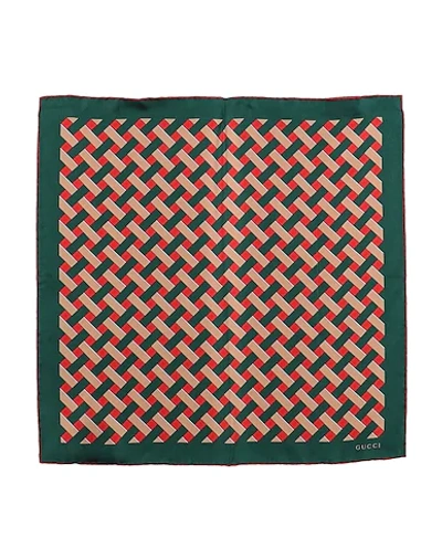 Shop Gucci Square Scarf In Dark Green