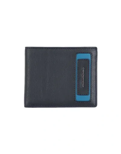 Shop Piquadro Wallets In Dark Blue