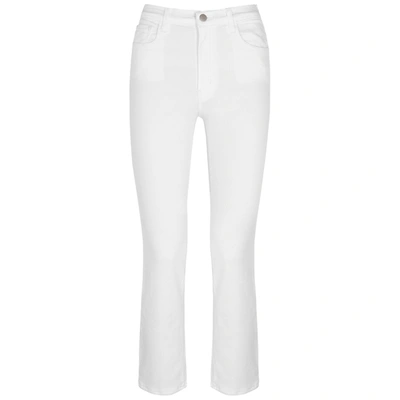 Shop J Brand Alma White Straight-leg Jeans