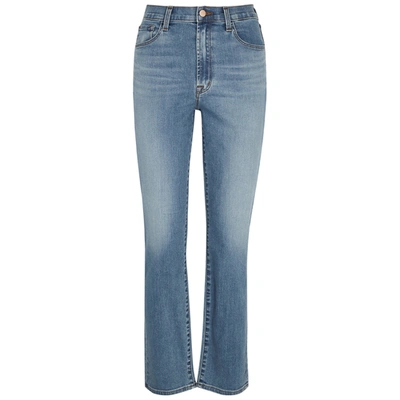 Shop J Brand Teagan Light Blue Straight-leg Jeans