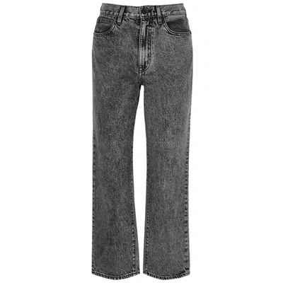 Shop Slvrlake London Grey Straight-leg Jeans In Dark Grey