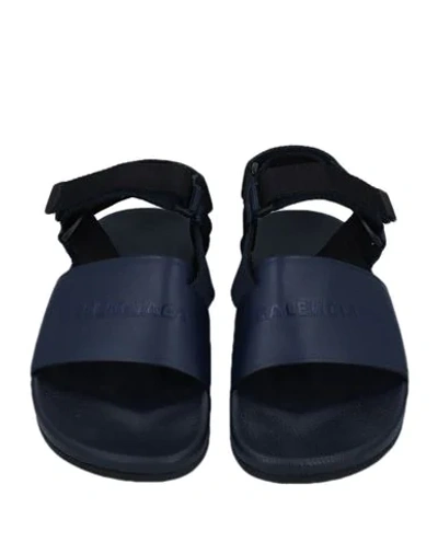 Shop Balenciaga Sandals In Dark Blue