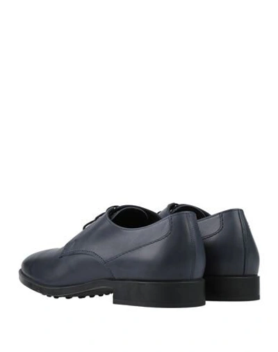 Shop Tod's Lace-up Shoes In Dark Blue