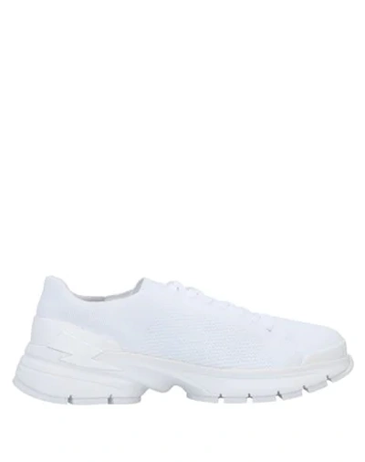 Shop Neil Barrett Man Sneakers White Size 9 Textile Fibers