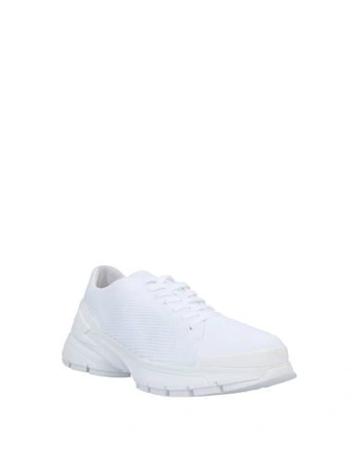 Shop Neil Barrett Man Sneakers White Size 9 Textile Fibers