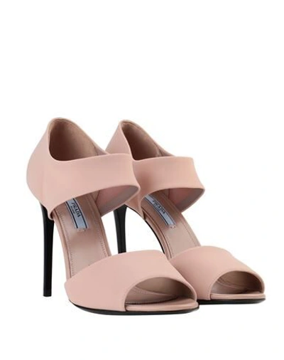 Shop Prada Sandals In Blush