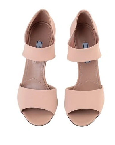 Shop Prada Sandals In Blush
