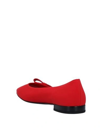 Shop Prada Ballet Flats In Red