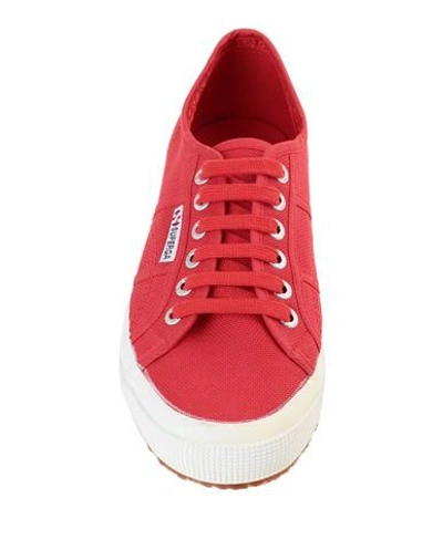 Shop Superga Woman Sneakers Red Size 6.5 Textile Fibers