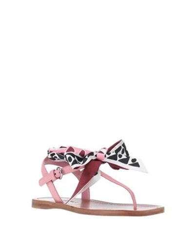 Shop Prada Toe Strap Sandals In Pink