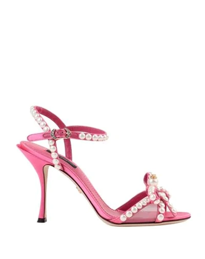 Shop Dolce & Gabbana Sandals In Fuchsia