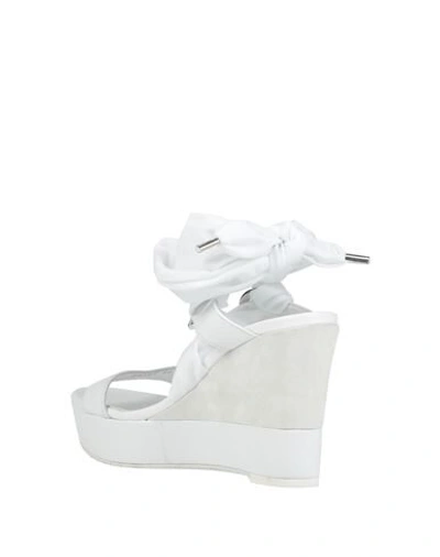 Shop Cesare Paciotti 4us Sandals In White