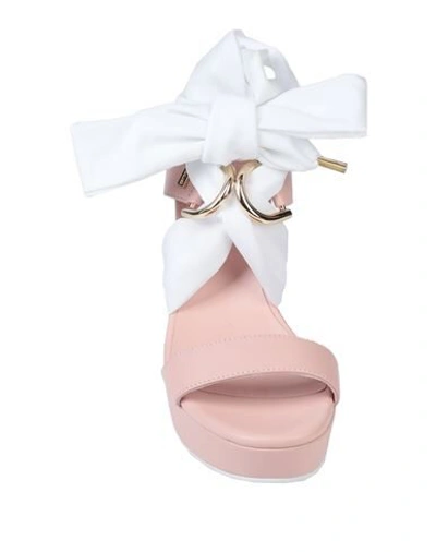 Shop Cesare Paciotti 4us Sandals In Pale Pink