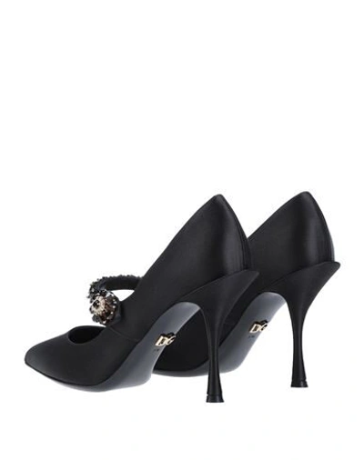 Shop Dolce & Gabbana Woman Pumps Black Size 7.5 Textile Fibers