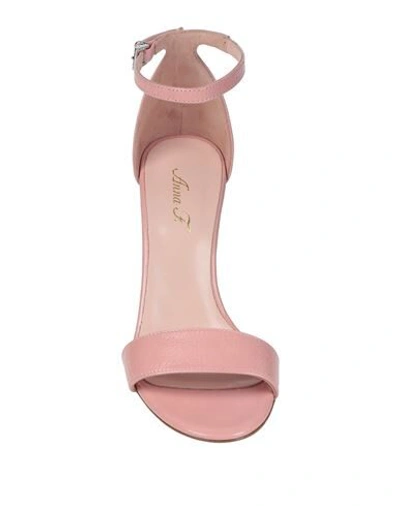 Shop Luciano Barachini Woman Sandals Pink Size 8 Soft Leather