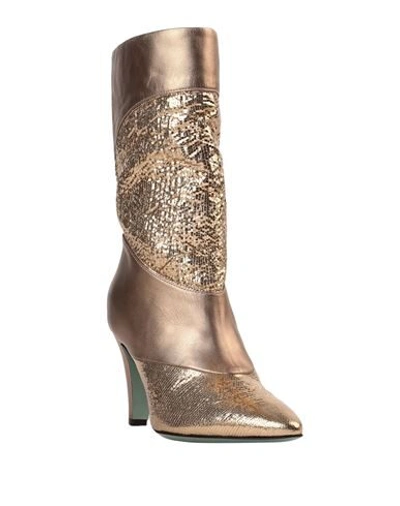 Shop Paola D'arcano Ankle Boots In Gold