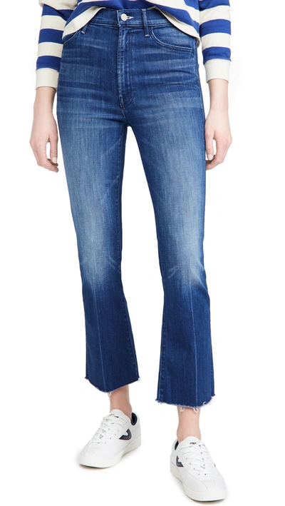 Shop Mother The Hustler Ankle Fray Jeans In Squeeze It