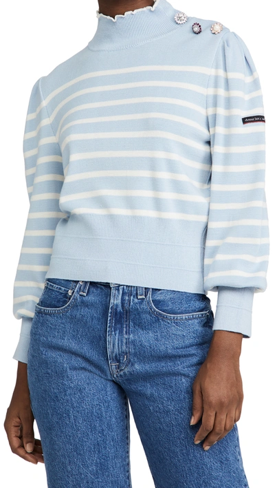Shop The Marc Jacobs X Armor Lux The Breton Sweater In Blue