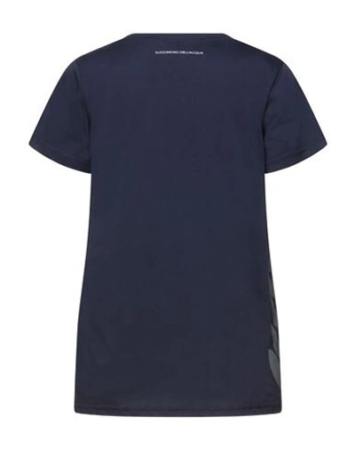 Shop Alessandro Dell'acqua T-shirts In Dark Blue