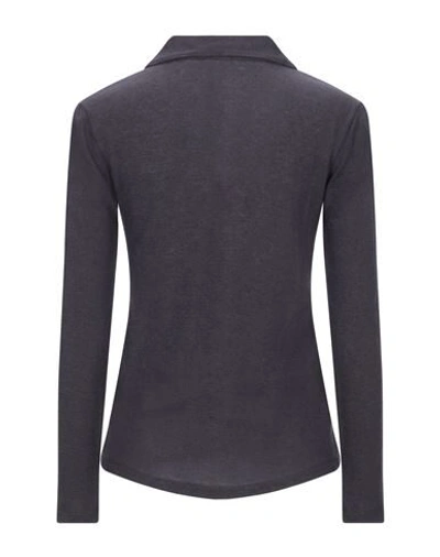 Majestic Solid Color Shirts & Blouses In Dark Blue