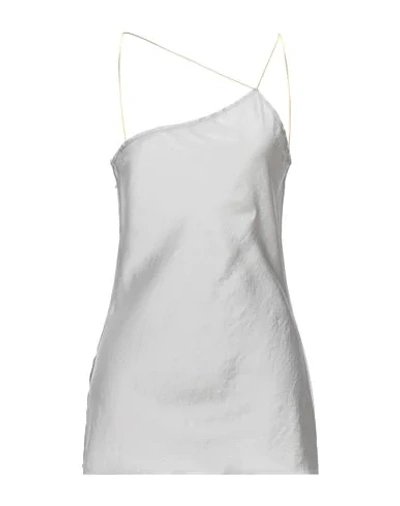 Shop Erika Cavallini Woman Top Light Grey Size 6 Acetate, Polyester