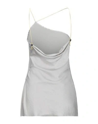 Shop Erika Cavallini Woman Top Light Grey Size 6 Acetate, Polyester