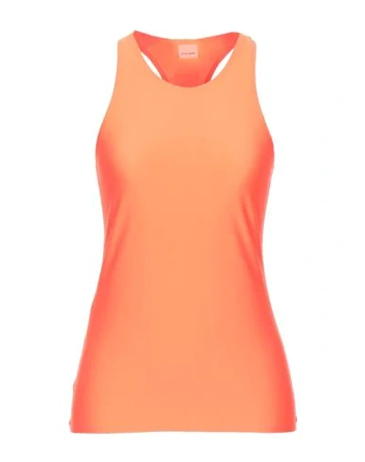 Shop C-clique Woman Tank Top Orange Size L Polyester, Elastane