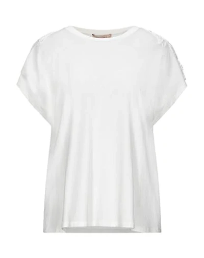 Shop Twinset Woman T-shirt White Size Xs Cotton, Polyester