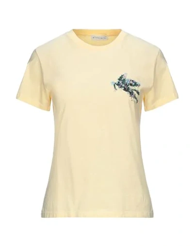 Shop Etro Woman T-shirt Yellow Size 10 Cotton, Polyester