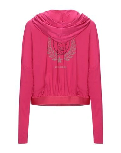 Shop C-clique Woman Sweatshirt Fuchsia Size S Polyamide, Elastane, Viscose, Cotton In Pink