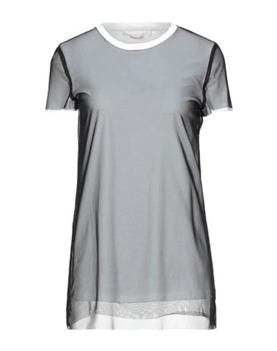 Shop Liviana Conti Woman T-shirt Black Size S Cotton, Polyamide