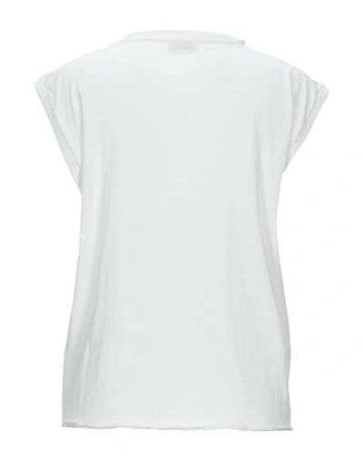 Shop Saint Laurent Woman T-shirt Light Grey Size M Cotton