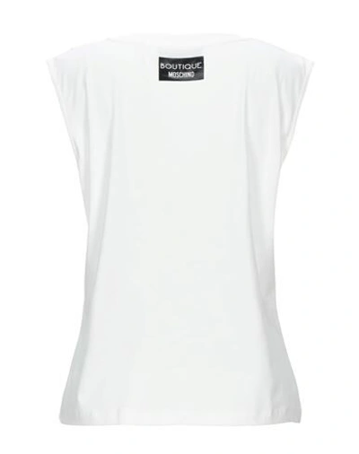 Shop Boutique Moschino T-shirts In Ivory