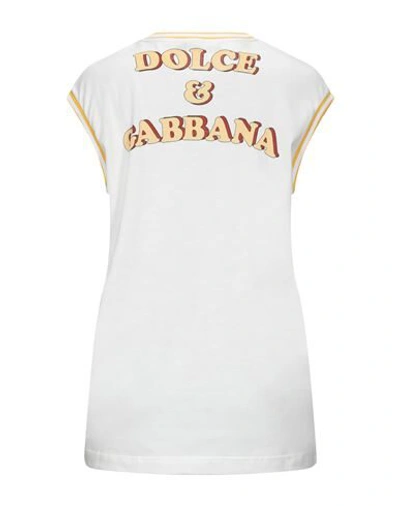 Shop Dolce & Gabbana Woman T-shirt White Size 10 Cotton, Elastane