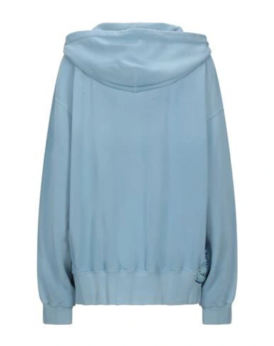 Shop Laneus Hooded Sweatshirt In Sky Blue