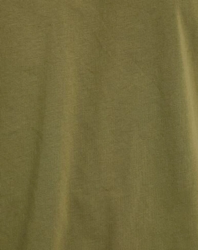 Shop 8 By Yoox Organic Cotton Padded S/sleeve Shoulder T-shirt Woman T-shirt Military Green Size S Organi
