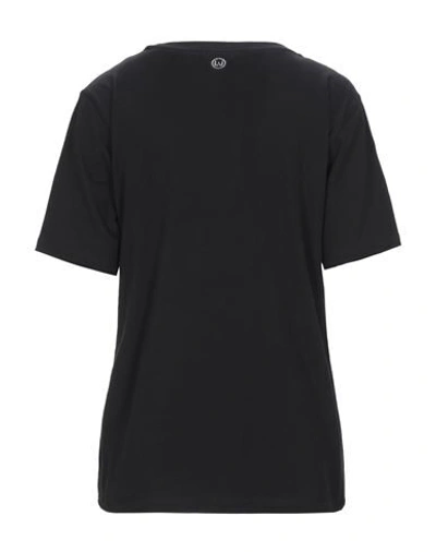 Shop Liu •jo Woman T-shirt Black Size 4 Cotton