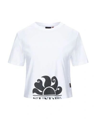 Shop Sundek Woman T-shirt White Size Xl Cotton