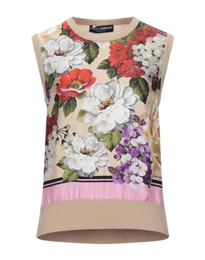 Shop Dolce & Gabbana Woman Sweater Beige Size 8 Silk