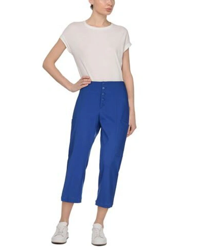 Shop Dondup Woman Pants Blue Size 8 Viscose, Polyamide, Elastane