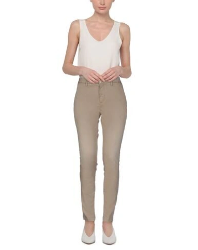 Shop Aglini Woman Pants Beige Size 28 Cotton, Elastane