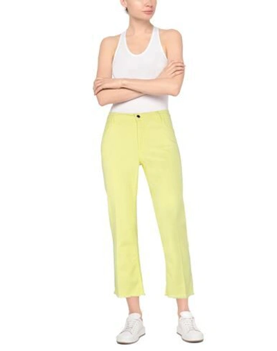 Shop Re-hash Casual Pants In Yellow