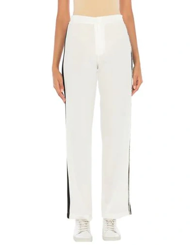 Shop Odi Et Amo Woman Pants White Size S Polyester, Elastane