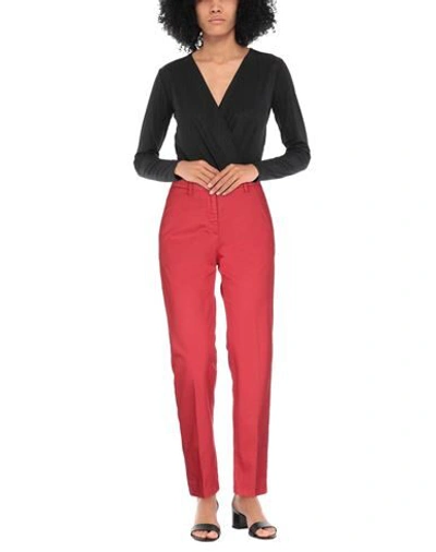 Shop Aspesi Pants In Red